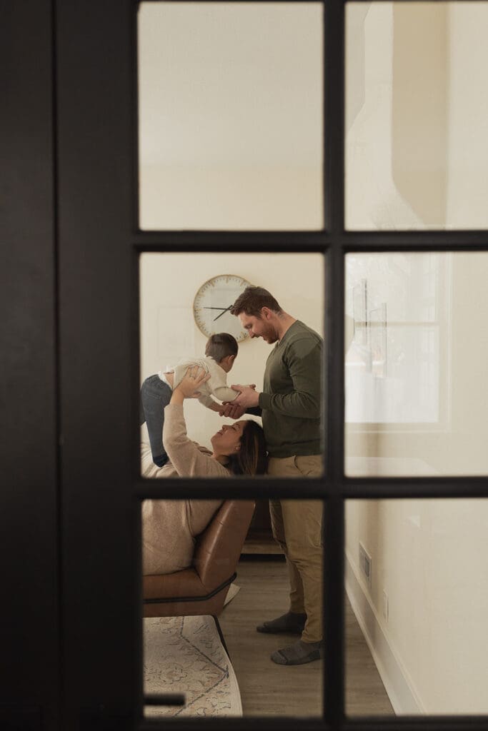 Warm and intimate maternity portrait taken by Bulverde photographer