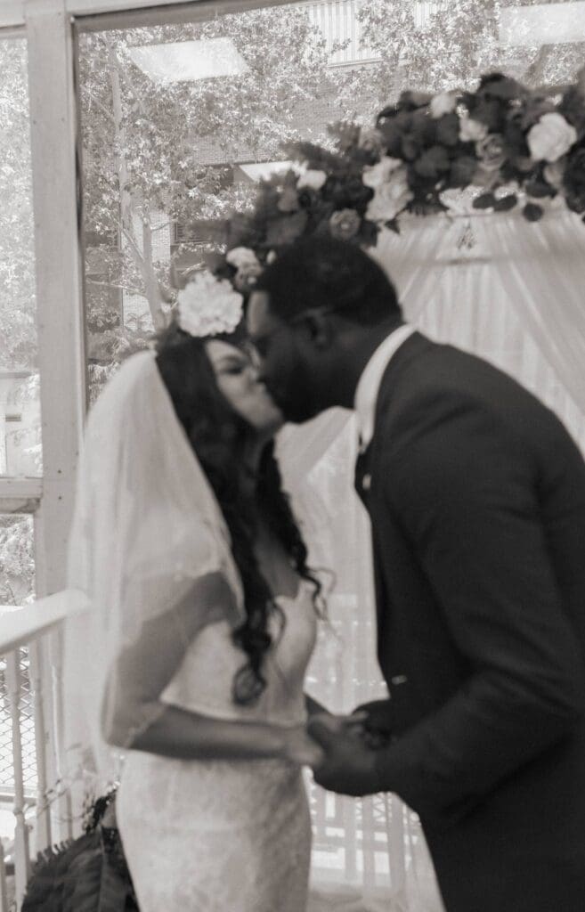 Couple at The Courthouse Wedding Chapel in San Antonio