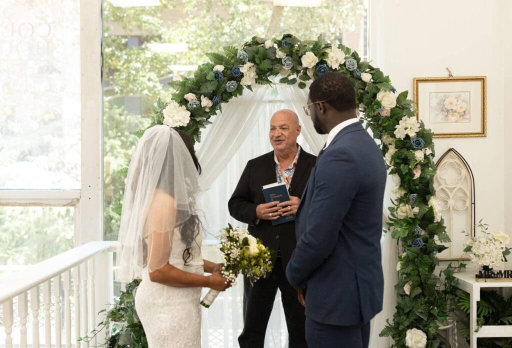 Couple at The Courthouse Wedding Chapel in San Antonio